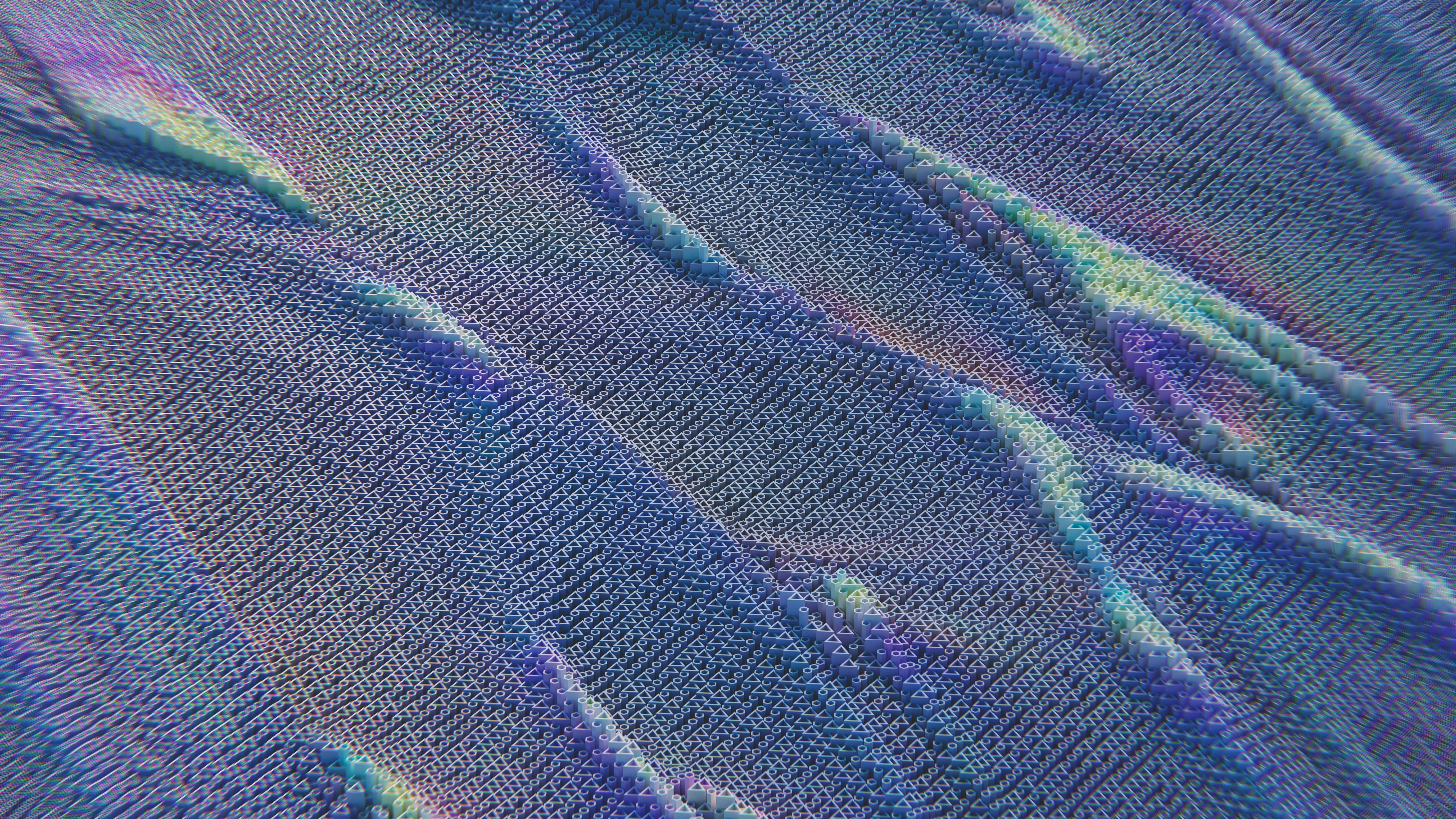 Blue digital abstract pattern